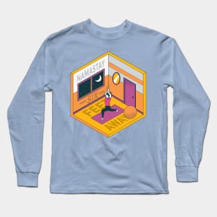 Yoga "Namastay Six Feet Away" Quarantine Long Sleeve T-Shirt